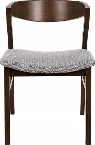 Beliani Zestaw 2 krzeseł do jadalni ciemne drewno z szarym MAROA! 4