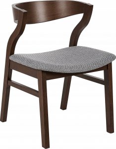 Beliani Zestaw 2 krzeseł do jadalni ciemne drewno z szarym MAROA! 5