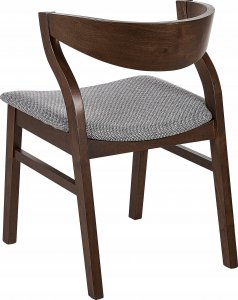 Beliani Zestaw 2 krzeseł do jadalni ciemne drewno z szarym MAROA! 6