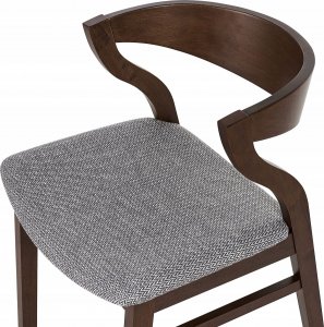Beliani Zestaw 2 krzeseł do jadalni ciemne drewno z szarym MAROA! 7