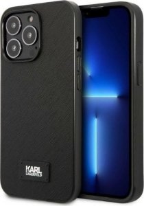 Karl Lagerfeld Etui Karl Lagerfeld KLHCP13LSFMP2K Apple iPhone 13 Pro hardcase czarny/black Saffiano Plaque 1