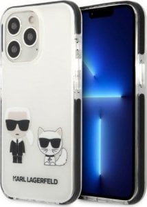 Karl Lagerfeld Etui Karl Lagerfeld KLHCP13LTPEKCW Apple iPhone 13 Pro hardcase biały/white Karl&Choupette 1