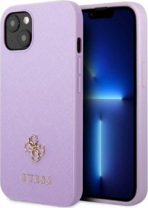 Guess Etui Guess GUHCP13SPS4MU Apple iPhone 13 mini purpurowy/purple hardcase Saffiano 4G Small Metal Logo 1