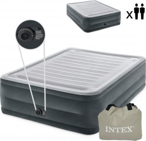 Intex Materac łóżko do spania dwuosobowy z pompką automatyczną - 203x152cm 1