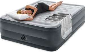 Intex Materac łóżko do spania dwuosobowy z pompką automatyczną - 203x152cm 5