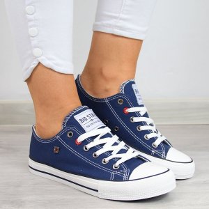 Big Star Granatowe tenisówki półtrampki Big Star T274021  41 2