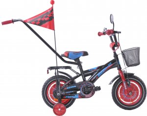 Fuzlu Rower dziecięcy 12 Fuzlu Racing  czarno-czerwono-niebieski 1