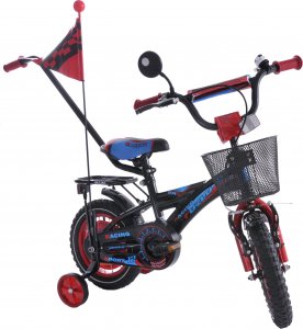 Fuzlu Rower dziecięcy 12 Fuzlu Racing  czarno-czerwono-niebieski 2