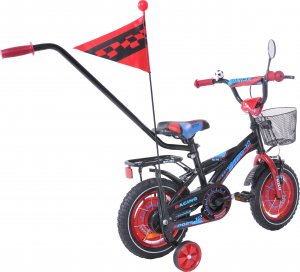 Fuzlu Rower dziecięcy 12 Fuzlu Racing  czarno-czerwono-niebieski 3