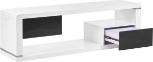 Beliani Szafka RTV biała z czarnym SPOKAN! 4