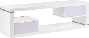 Beliani Szafka RTV biała z czarnym SPOKAN! 6