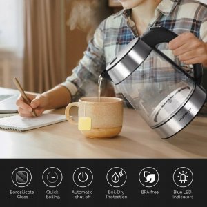 Czajnik Czajnik Aigostar Elektryczny Szklany 1.7L 2200 W 5