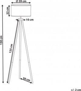 Lampa podłogowa Beliani Lampa podłogowa rattanowa naturalna PENTON! 9