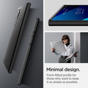 Spigen Etui Braders Spigen Thin Fit do Galaxy S22 Ultra Black 12