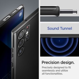 Spigen Etui Braders Spigen Thin Fit do Galaxy S22 Ultra Black 14