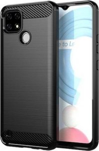 Braders Etui Carbon Case + Szkło Hartowane Płaskie do Realme C21 8