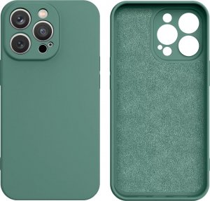 Hurtel Silicone case etui iPhone 14 Plus silikonowy pokrowiec zielone 1