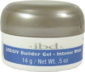 IBD Hard Builder Gel LED/UV żel budujący Intense White 14g 1