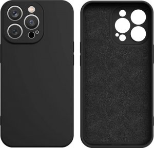 Hurtel Silicone case etui iPhone 13 Pro Max silikonowy pokrowiec czarne 1