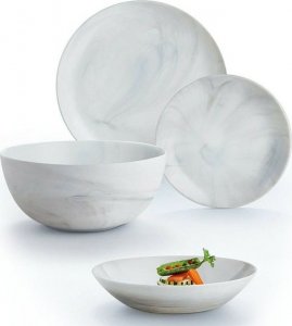 Luminarc Serwis obiadowy Diwali Luminarc 19 elementów marmur talerze dla 6 osób 7