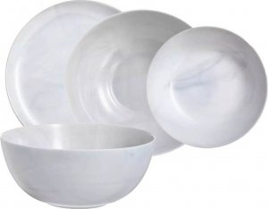 Luminarc Serwis obiadowy Diwali Luminarc 19 elementów marmur talerze dla 6 osób 10