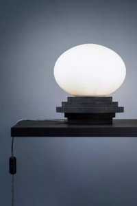 Lampa stołowa Markslojd Gabinetowa lampa stojąca Amfi kulista na stół szara biała 3