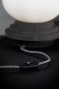 Lampa stołowa Markslojd Gabinetowa lampa stojąca Amfi kulista na stół szara biała 5