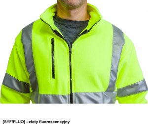 JHK FLRA 340 - bluza polarowa unisex, gruba posiada bardzo dobre właściwości cieplne - pomarańczowo-czarny 2XL 105