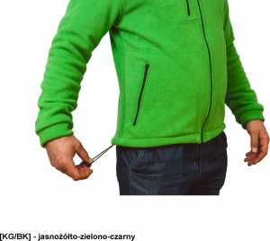 JHK FLRA 340 - bluza polarowa unisex, gruba posiada bardzo dobre właściwości cieplne - pomarańczowo-czarny 2XL 35