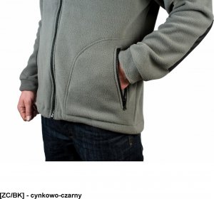 JHK FLRA 340 - bluza polarowa unisex, gruba posiada bardzo dobre właściwości cieplne - pomarańczowo-czarny 2XL 90