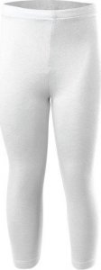 RENNWEAR Legginsy z nogawką 3/4 sportowe damskie męskie dziecięce bawełniane biały 168 cm / M 1