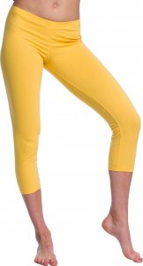 RENNWEAR Legginsy z nogawką 3/4 sportowe damskie męskie dziecięce bawełniane żółty 146 cm 1