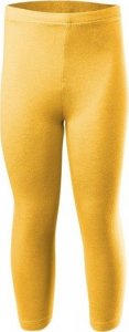 RENNWEAR Legginsy z nogawką 3/4 sportowe damskie męskie dziecięce bawełniane żółty 146 cm 3