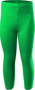 RENNWEAR Legginsy z nogawką 3/4 sportowe damskie męskie dziecięce bawełniane zielony 140 cm 1