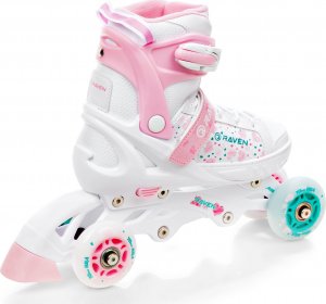 RAVEN Rolki Wrotki 3w1 Regulowane LED Rosi r. 31-35 9