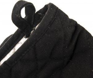 Orion Łapka rękawica kuchenna z silikonem i magnesem bawełniana (Czarna) uniwersalny 7