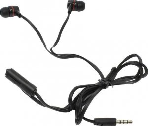 Słuchawki Defender Słuchawki przewodowe dokanałowe z mikrofonem Defender PULSE 428 mini Jack 3.5mm Czarno-czerwone 2