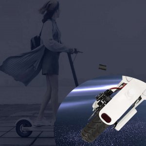 4kom.pl Krótki Błotnik tylni Alogy do hulajnogi elektrycznej do Xiaomi Mijia M365 / Pro / Mi 1S / Pro 2 Biały + Wspornik 6