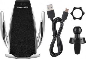 Alogy Uchwyt samochodowy automatyczny Ładowarka indukcyjna QI Alogy S5 10W + Ładowarka USB - USB-C 4