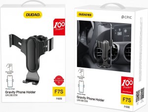 Dudao Dudao grawitacyjny uchwyt samochodowy do telefonu na kratkę wentylacji czarny (F7s) 5