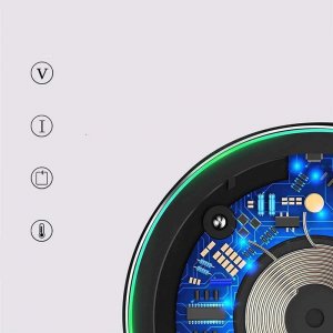 Ładowarka Alogy Ładowarka indukcyjna Alogy szybka bezprzewodowa Qi 20W do Apple AirPods iPhone 14 13 + Kabel Czarna + Ładowarka sieciowa 7