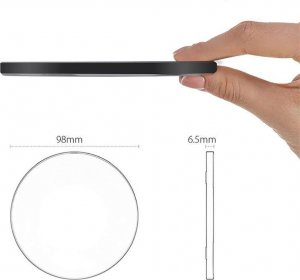 Ładowarka Alogy Ładowarka indukcyjna Alogy szybka bezprzewodowa Qi 20W do Apple AirPods iPhone 14 13 + Kabel Czarna + Ładowarka sieciowa 9