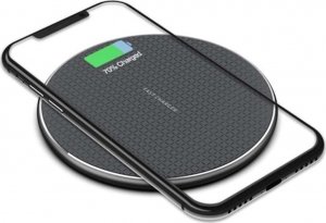 Ładowarka Alogy Ładowarka indukcyjna Qi Alogy bezprzewodowa szybka 15W do Apple AirPods iPhone 14 13 12 Czarna + Ładowarka sieciowa 2