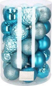 Springos Bombki choinkowe 30 szt. niebieski 8cm zestaw choinkowy UNIWERSALNY 2