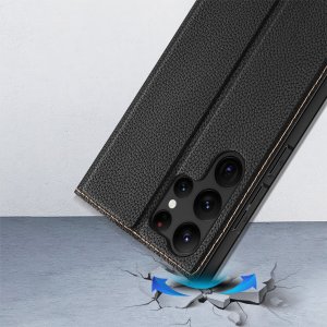 Dux Ducis Dux Ducis Skin X2 etui Samsung Galaxy S23 Ultra pokrowiec z klapką portfel podstawka czarne 13