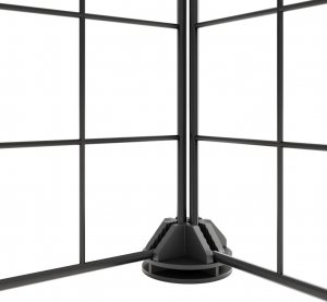 vidaXL Klatka dla zwierząt, 8 paneli, czarna, 35x35 cm, stalowa 3