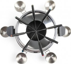 Livoo LIVOO DOC264 Elektryczna maszyna do fondue 1000W - 1,8L - W zestawie 8 widelców i kolnierza do fondue - Regulowany termostat - Stal nierdzewna 2