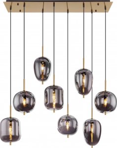 Lampa wisząca Globo Lampa wisząca Blacky 15345-8MM designerska mosiądz przydymiona 2