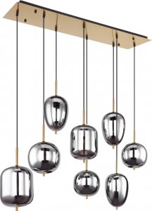 Lampa wisząca Globo Lampa wisząca Blacky 15345-8MM designerska mosiądz przydymiona 5