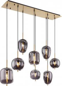 Lampa wisząca Globo Lampa wisząca Blacky 15345-8MM designerska mosiądz przydymiona 6